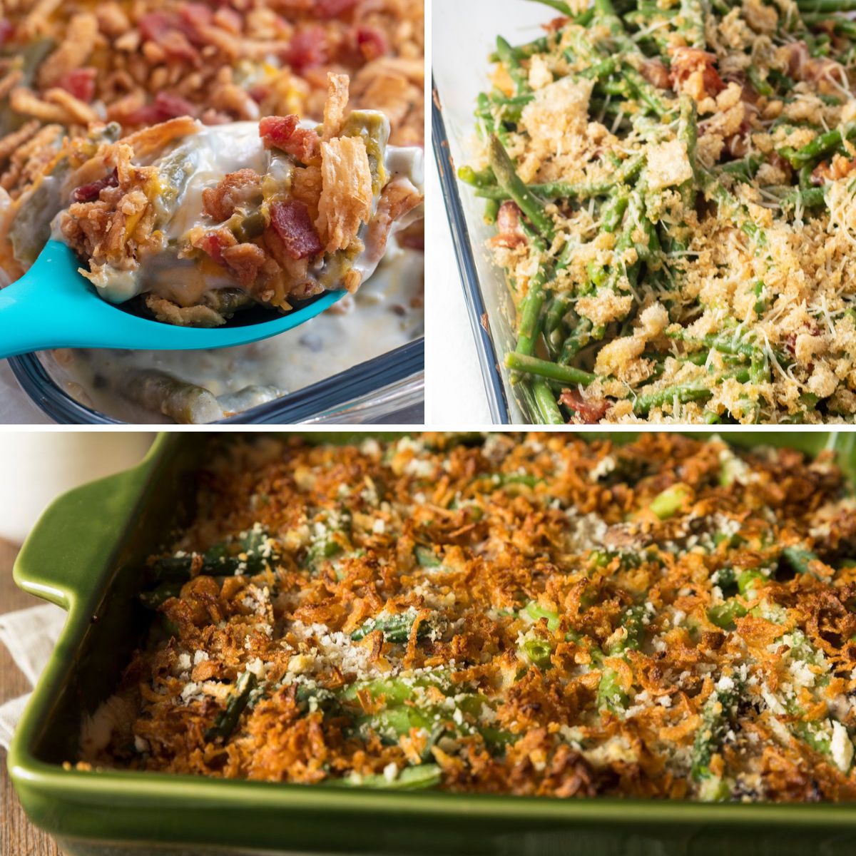 How to make green bean casserole using fresh, frozen, or canned green beans.