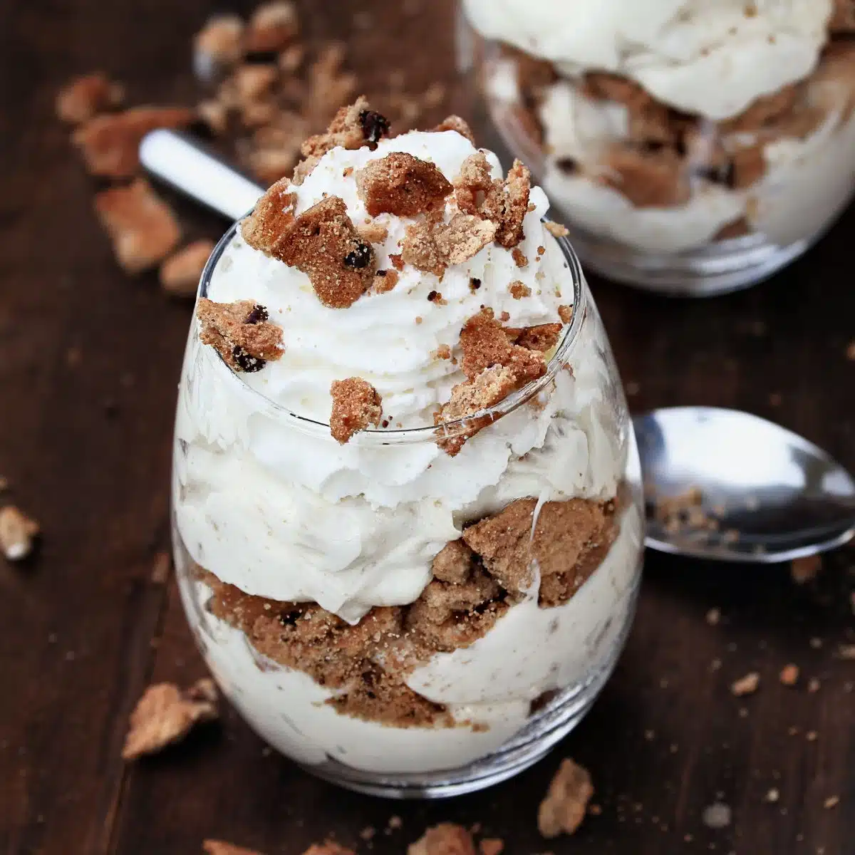 What to do with leftover christmas cookies ideas like this easy crumbled cookie parfait.