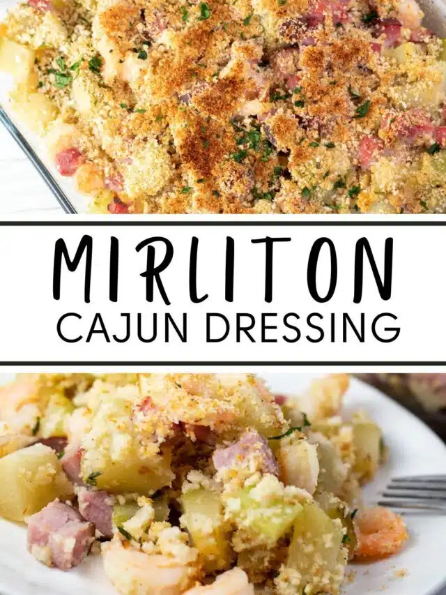 Mirliton Dressing Recipe with Shrimp, Ham, Chayote Squash