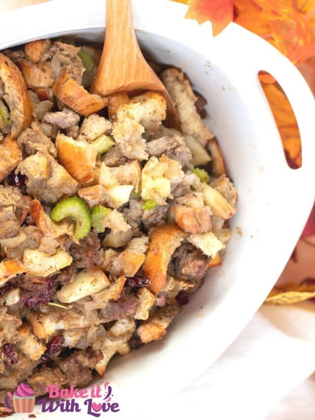 Sausage Stuffing With Apples & Cranberries