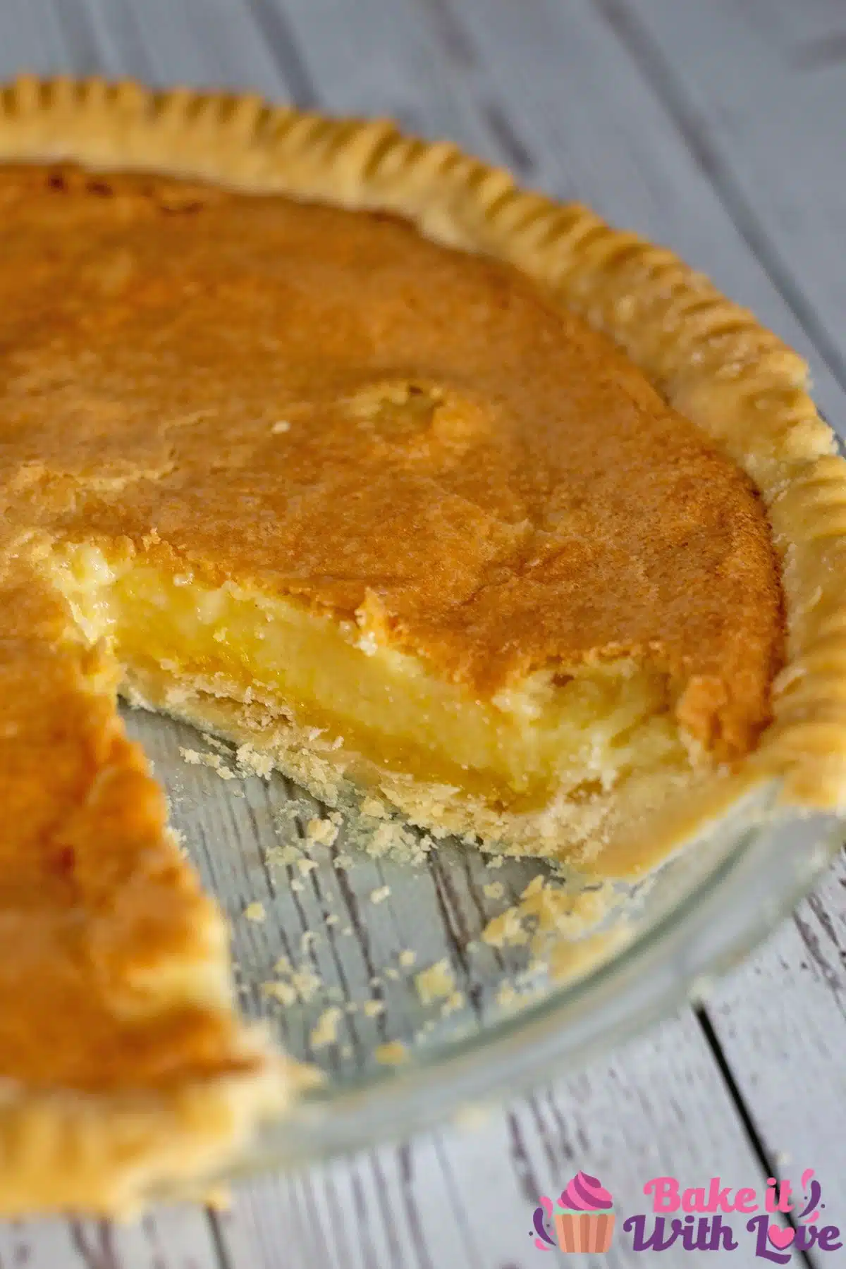 Tall image of chess pie.