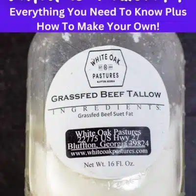 What is tallow pin with text heading over image of a jar of tallow.