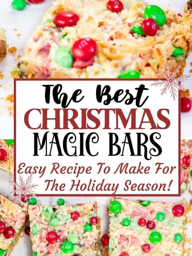 Christmas Magic Bars Easy 9x13 Recipe with Holiday M&Ms Chocolate Candies