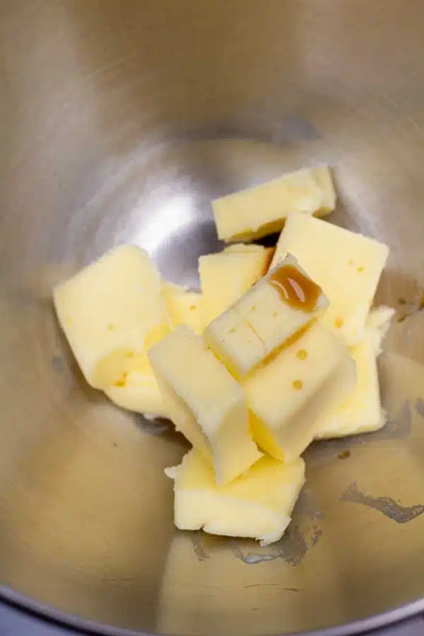 Process image 1 showing butter in a mixing bowl.