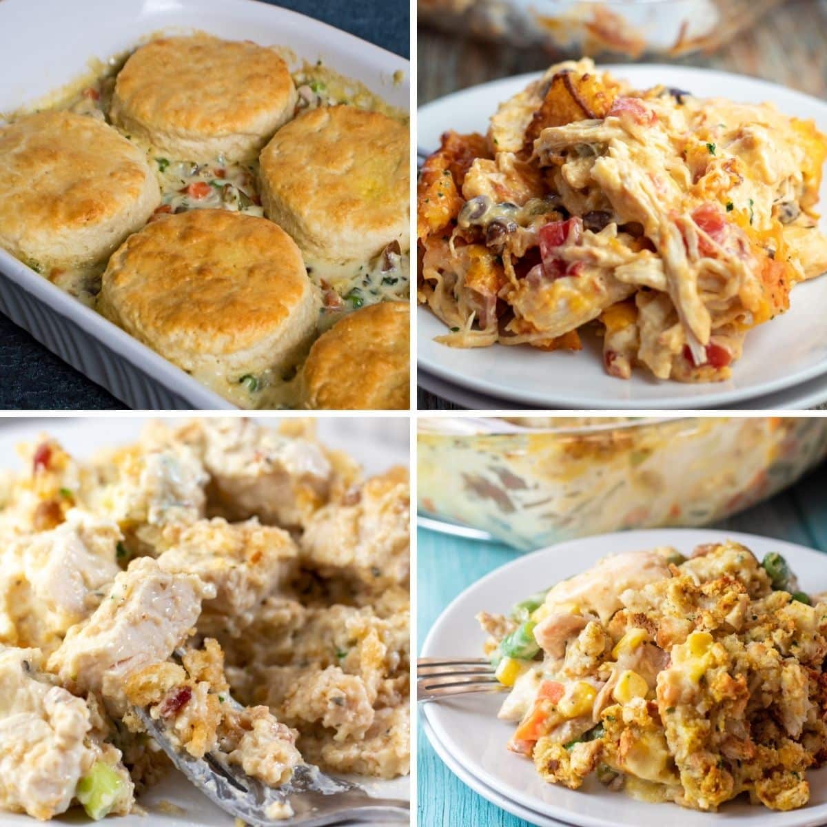 Best chicken casseroles to make for a great dinner like these family favorite dishes featuring biscuit chicken pot pie, doritos chicken casserole, and more!