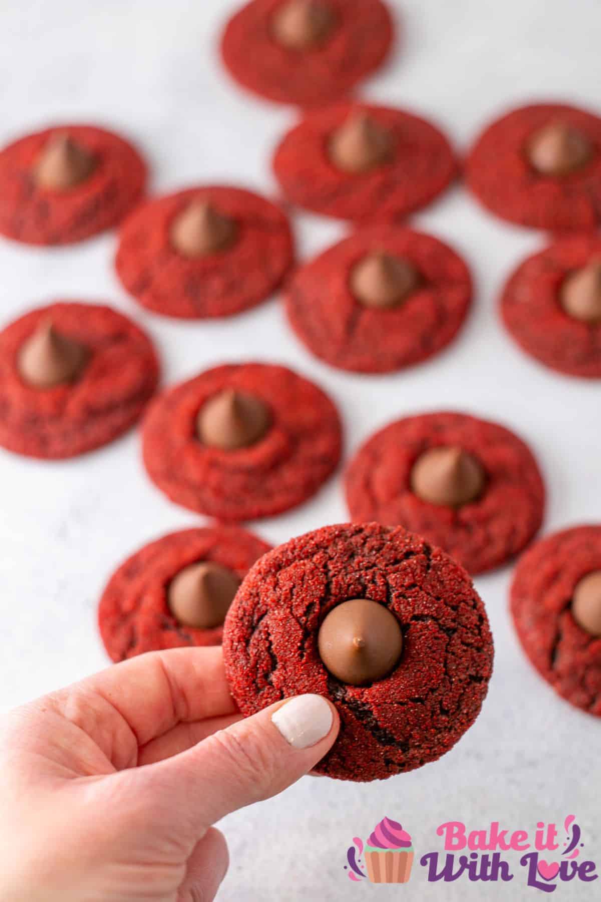 Perfectly tasty red velvet blossoms are a wonderful cookie to bake this Valentine's Day!