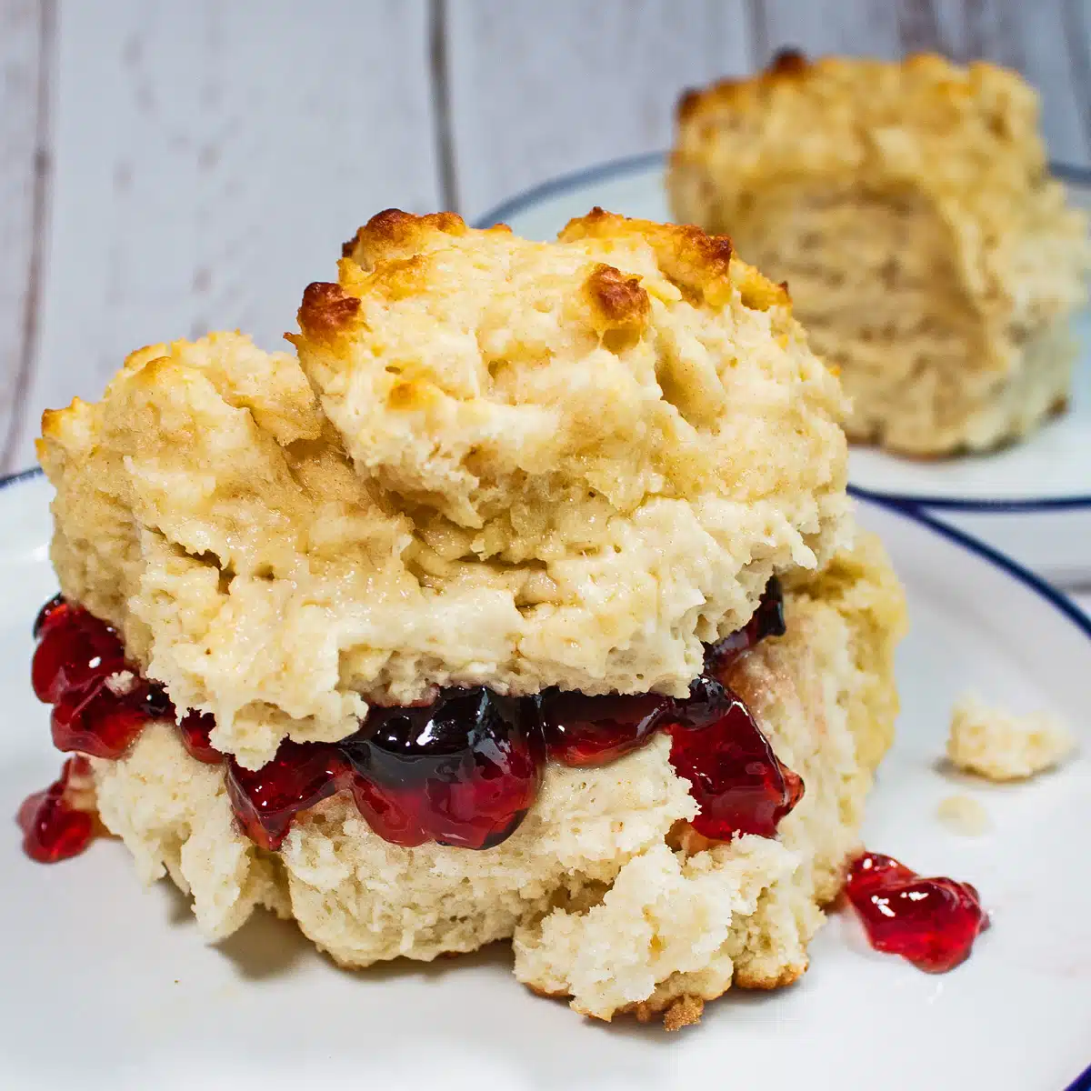 Tasty cathead biscuits recipe for giant southern buttermilk biscuits that are perfect with heaping spoonfuls of jam or jelly.