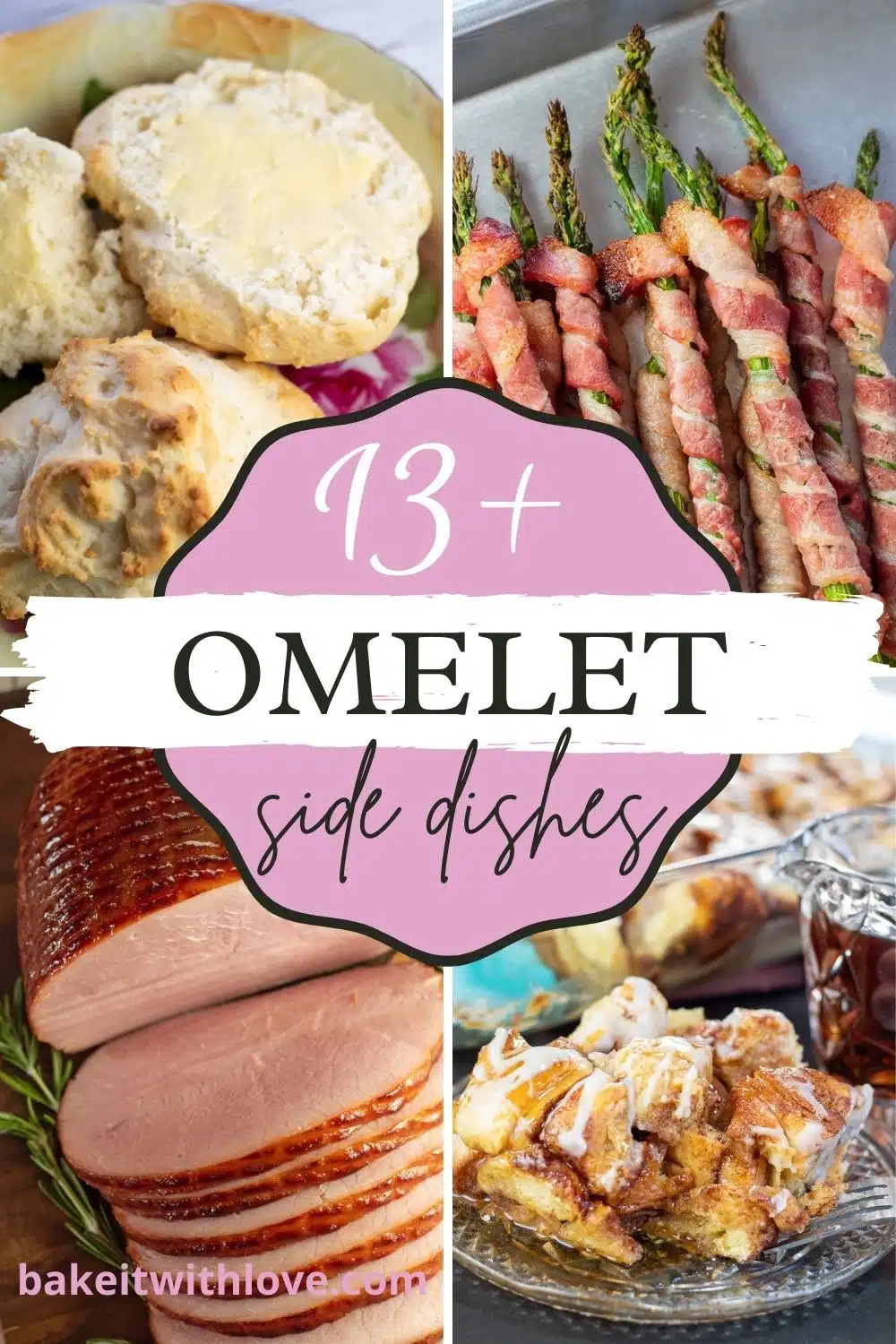 What to serve with omelets pin featuring 4 tasty ideas with text title overlay.