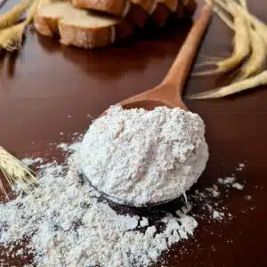 Square image of rye flour.