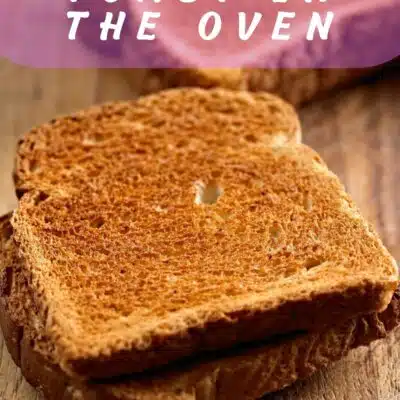 Pin image with text overlay of wheat toast.