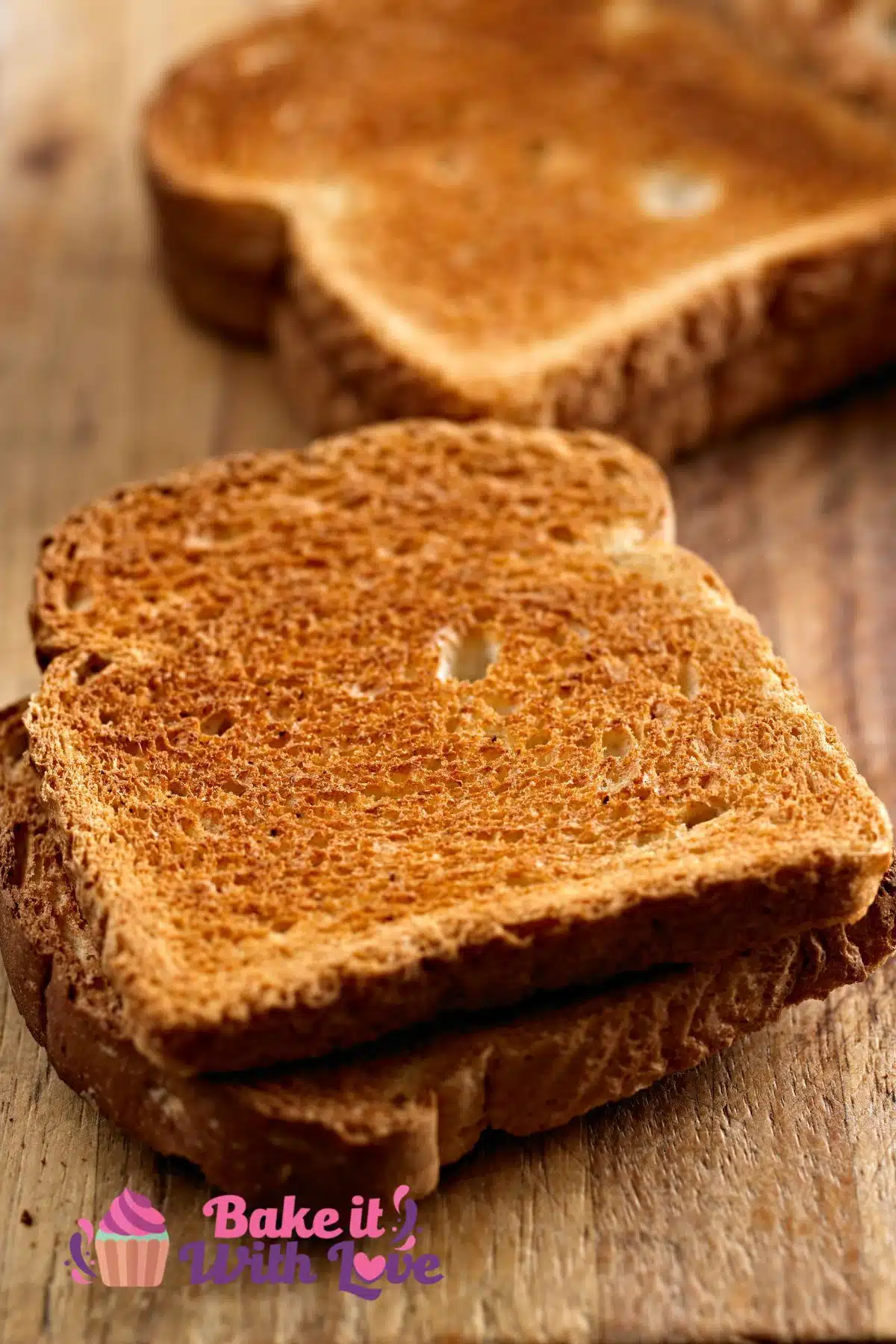 Tall image of wheat toast.