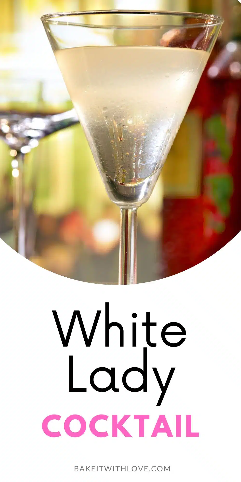 Pin image of White Lady cocktail.