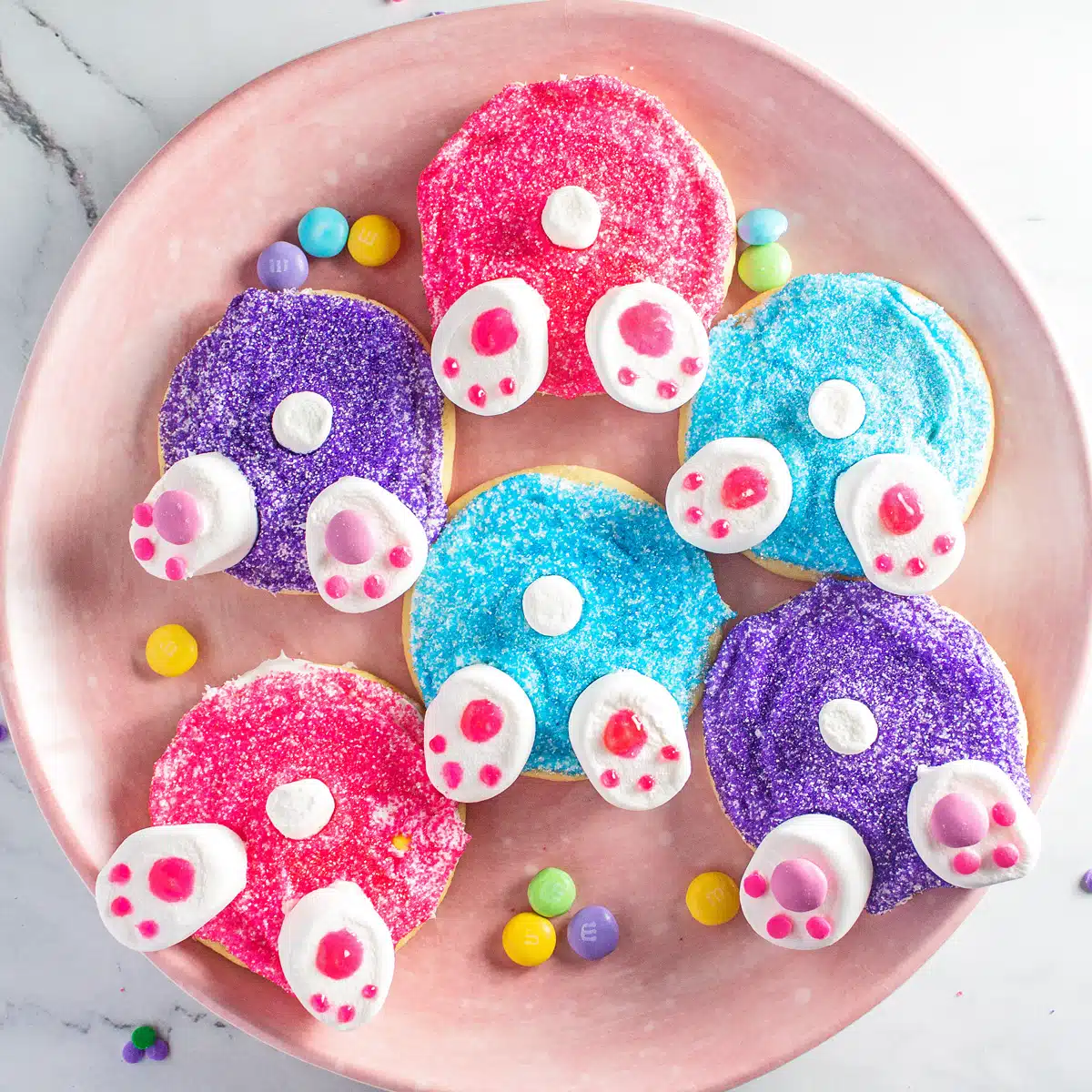 Cute bunny butt cookies are the perfect springtime dessert and a great Easter project to make with kids.
