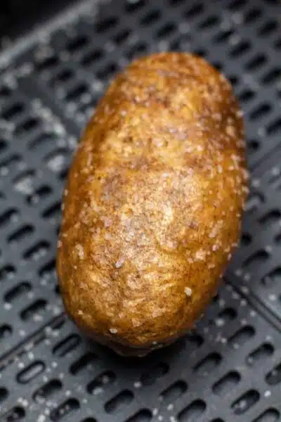 Process image 2 showing potato after baking in the air fryer.