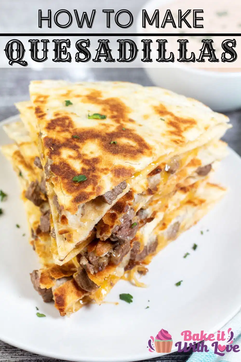 Pin image showing a quesadilla.