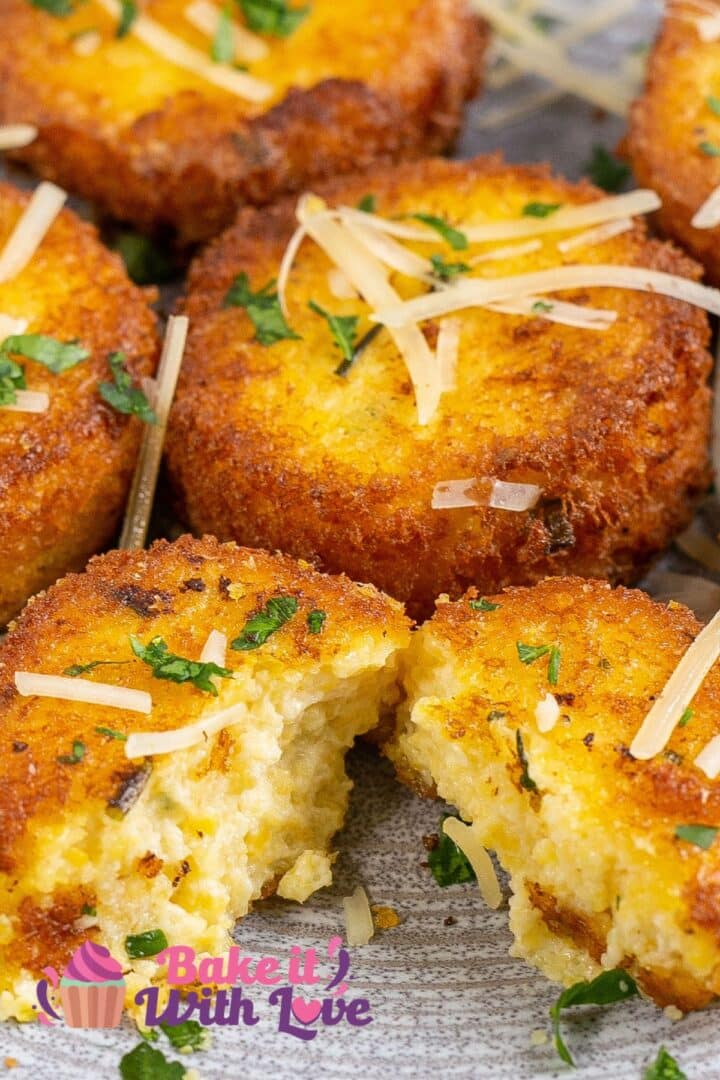 Fried Polenta Cakes - Bake It With Love