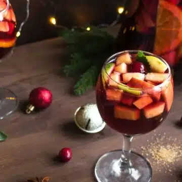 Wide image showing sangria.