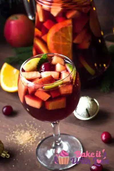 Tall image showing sangria.