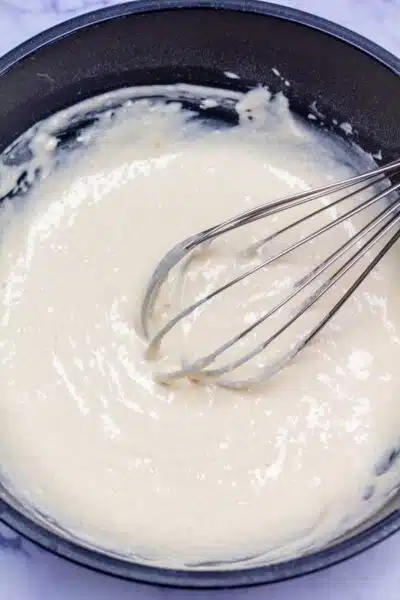 Process image 6 showing combined pancake batter.