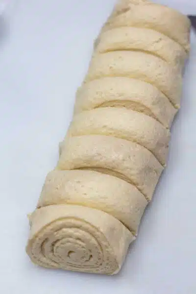 Process image 1 showing opened dough package.
