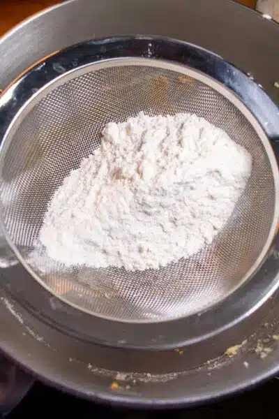 Process image 4 showing sifting flour.