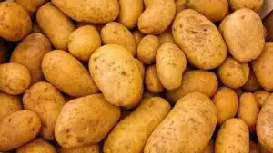 Wide image of potatoes.