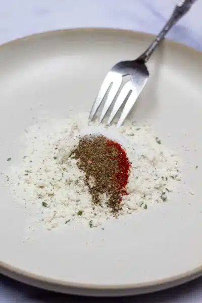 Process image 1 showing ranch seasoning with additional spices.