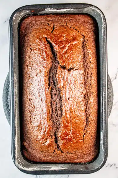 Process image 6 showing cake in pan after baking.