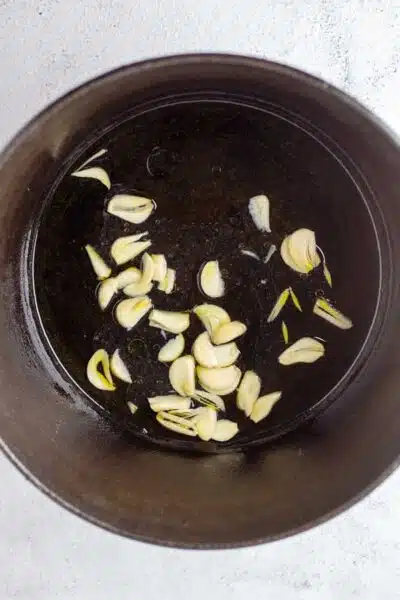 Process image 2 showing sauteing garlic.