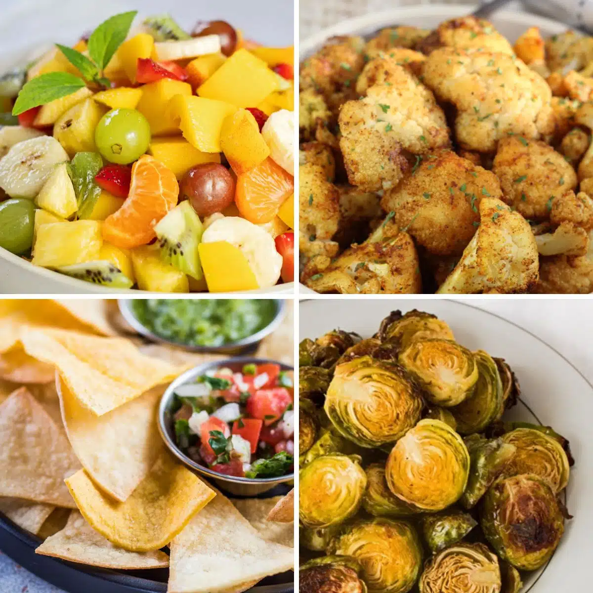 What to serve with crack chicken dinner ideas featuring four tasty side dishes in a square collage.