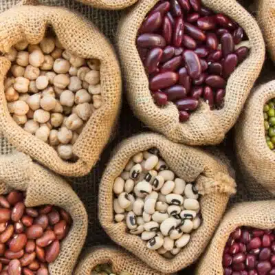 Pin image with text showing different beans.
