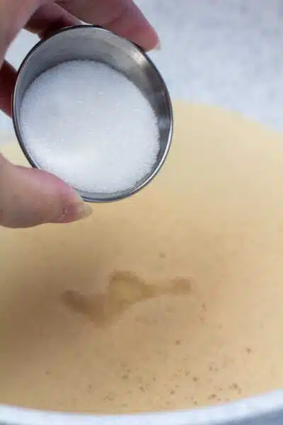 Process image 3 showing adding sugar.