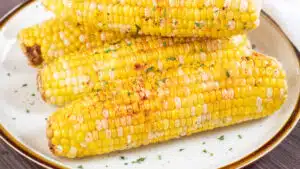 Wide image of instant pot corn on the cob.