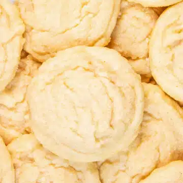 Wide image of Amish sugar cookies.