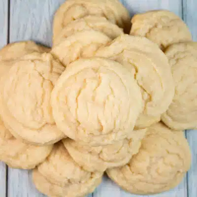 Square image of Amish sugar cookies.