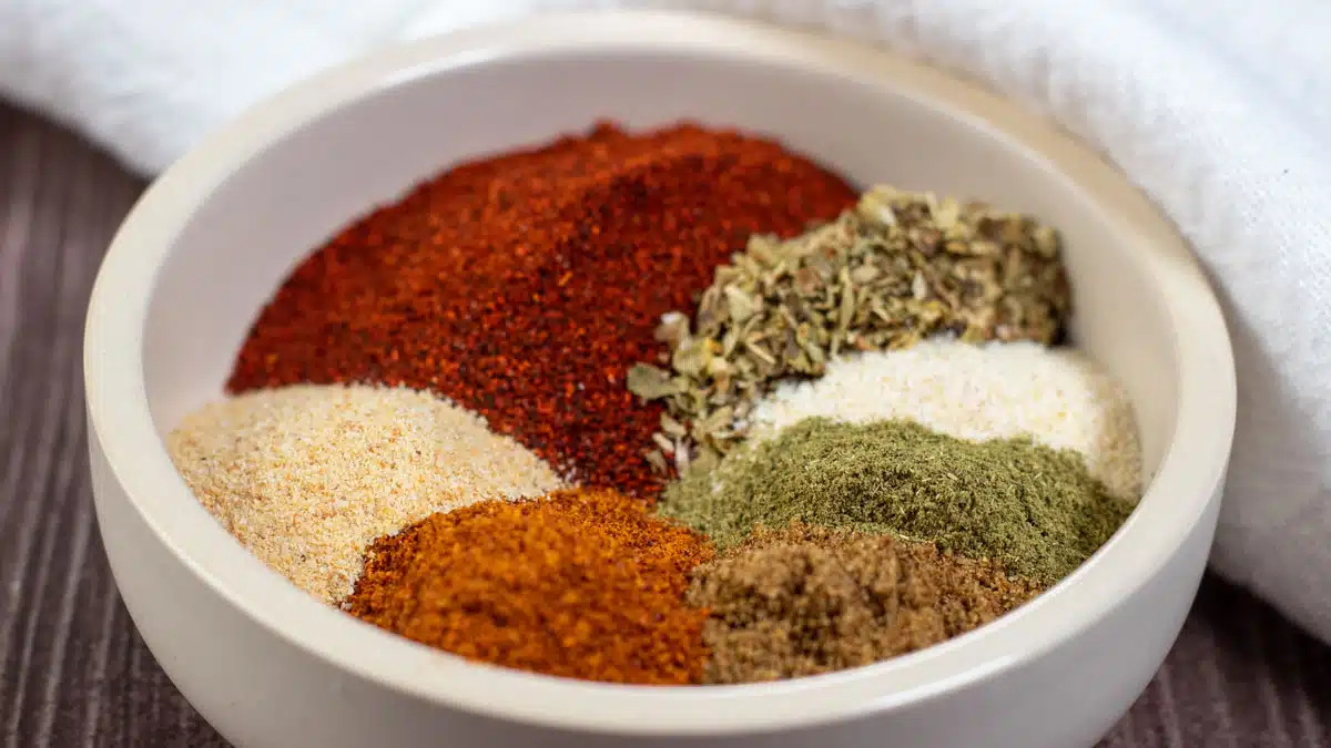 Wide image of DIY chipotle seasoning in a small bowl.