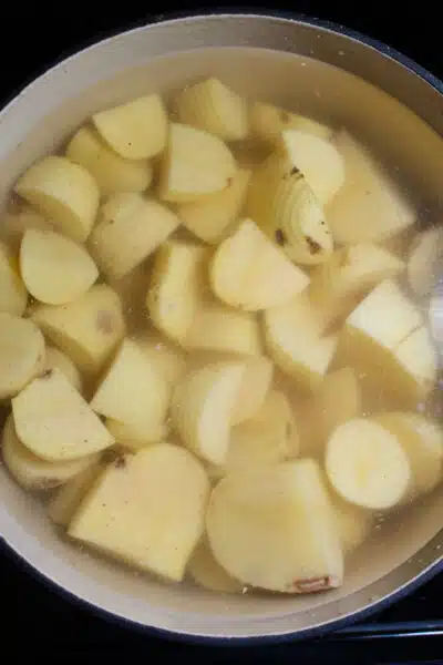 Process image 1 showing boiling potatoes.