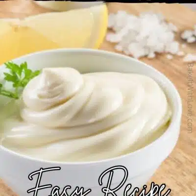 Best homemade mayonnaise recipe pin with text title.