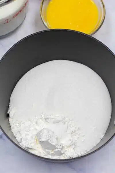 Banana cream pie process photo 3 add the sugar, cornstarch, and salt to a saucepan and whisk to combine.