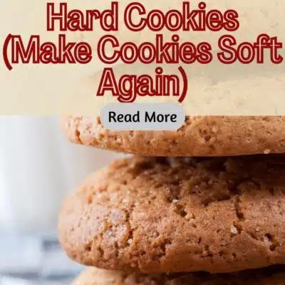 Pin image with text showing cookies stacked.