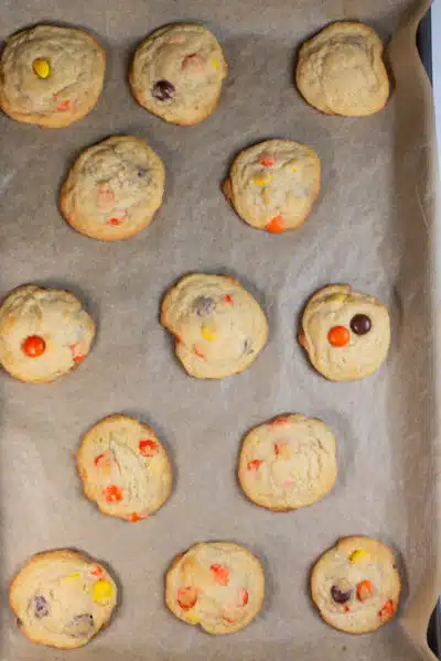 Process image 6 showing baked cookies on baking sheet.