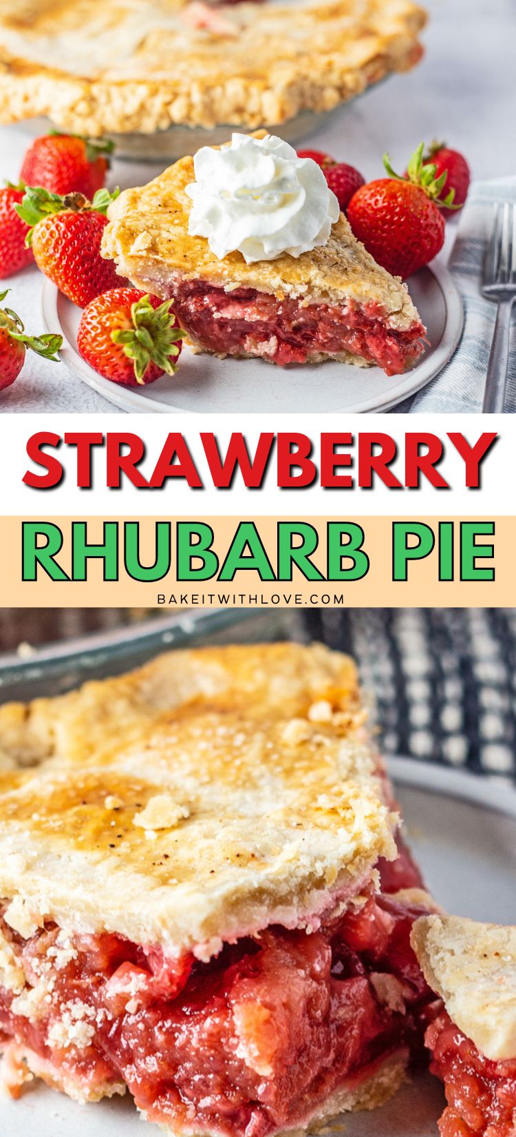 Best Strawberry Rhubarb Pie A Tangy Sweet Summertime Treat   Strawberry Rhubarb Pie Pin 