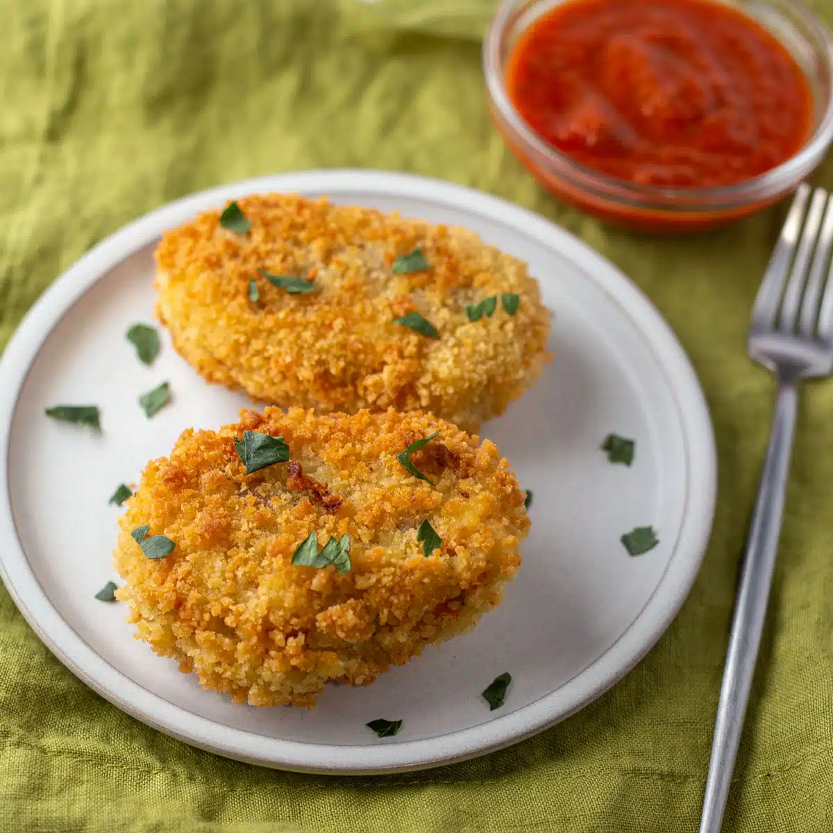 Square image of korroke (Japanese potato croquettes)