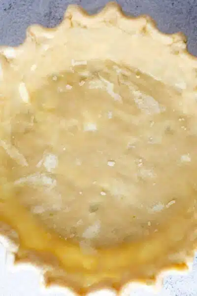 Process image 4 showing empty pie crust.
