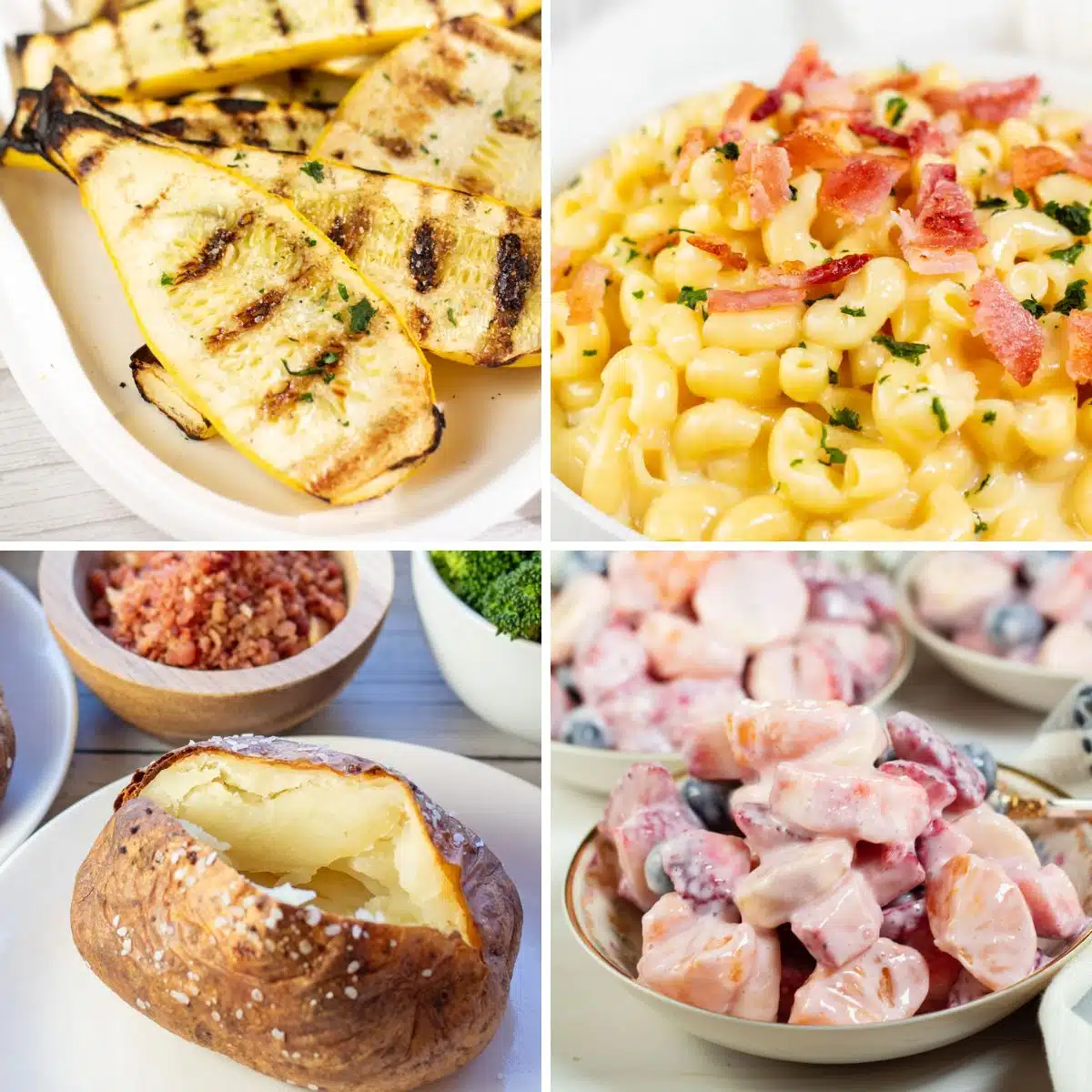 Best Labor Day side dishes to make featuring four favorite recipes in a square collage.