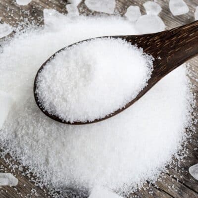 Square image of granulated sugar.