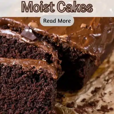 Pin image with text of moist cake guide.