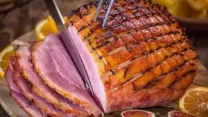 How to score a ham for roasting a ham family dinner or holiday centerpiece.