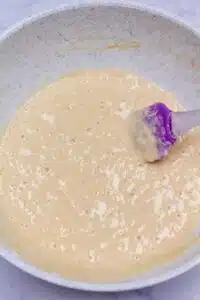 Process image 5 showing banana pancake batter.