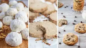 Wide split image showing cookies that are popular in different US States.